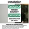 Signmission Water Shutoff Bilingual, 7 in W x Rectangle, Vinyl Decal OS-2PACK-EM-D-710-L-10362 - alternate 6